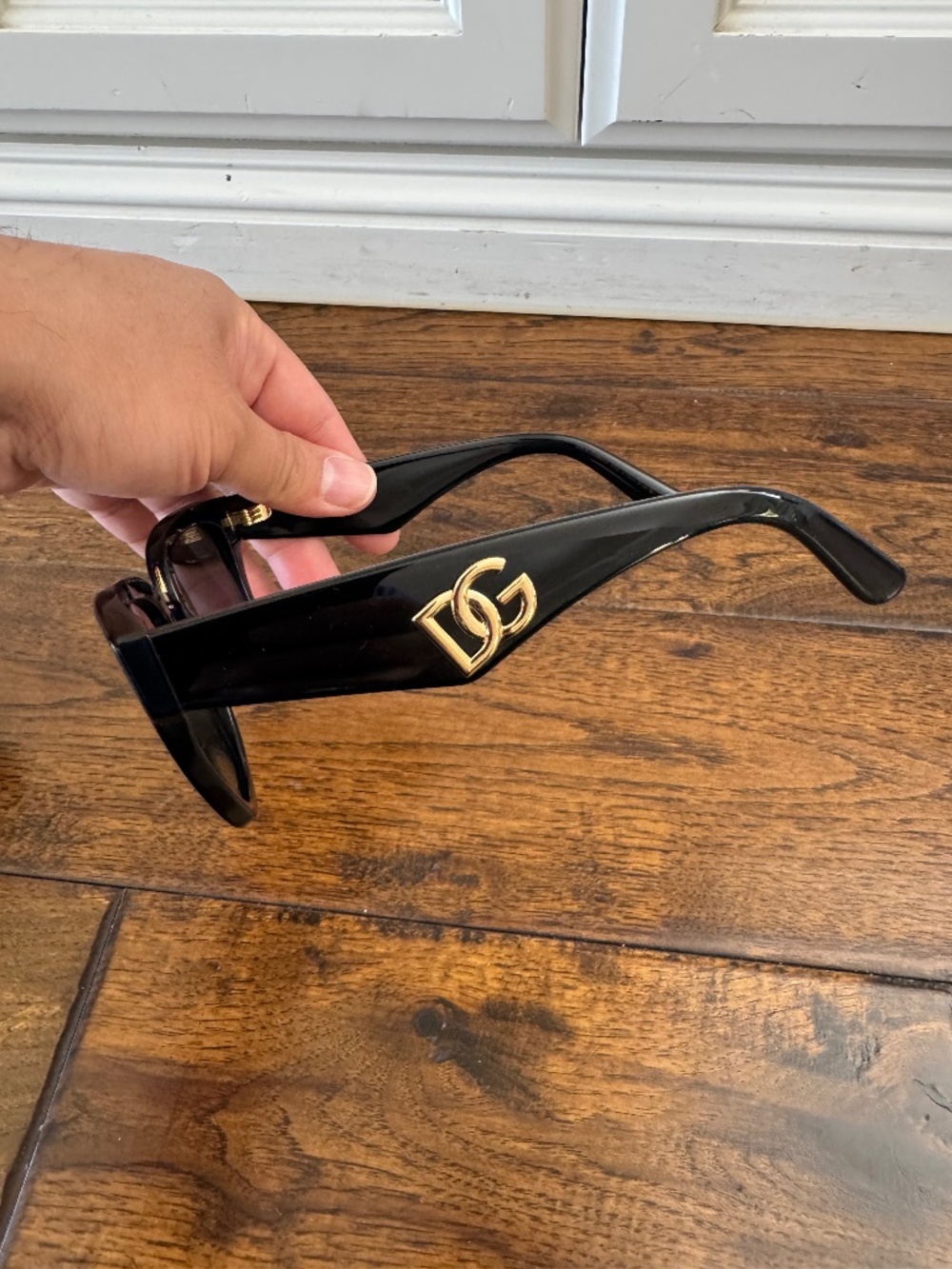 Dolce & Gabbana Black DG Logo Sunglasses with Case